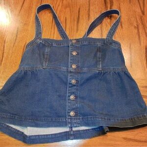 American Eagle Outfitters Blue Denim Tank Top